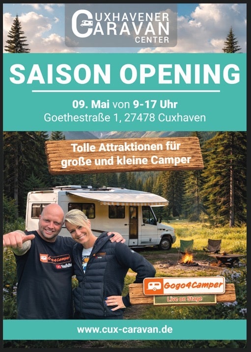 Saisoner&ouml;ffnung beim Cuxhavener Caravan Center